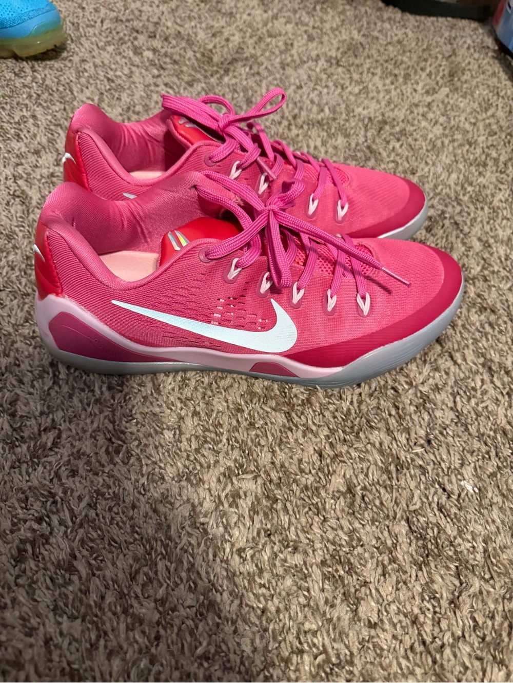 Nike Pink Low-Top Athletic Sneakers with White Swoosh - Picture 3 of 5